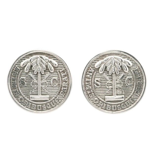 Sterling Silver Citadel Button Post Earrings