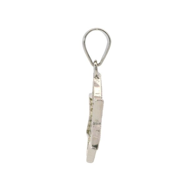Sterling Silver Cubic Zirconia Star Of David Pendant 22x15mm