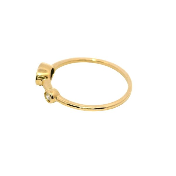 14KY .58ct Oval Sapp .28ct Dia Ring Sz 7.25