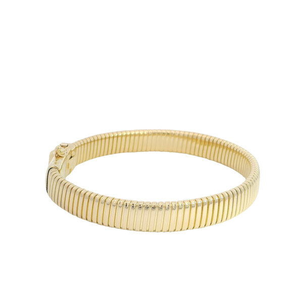 14K Yellow Gold 8mm Omega Flexible Bracelet 7"