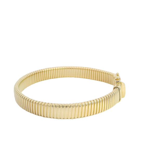14K Yellow Gold 8mm Omega Flexible Bracelet 7"