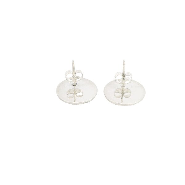 Sterling Silver Citadel Button Post Earrings