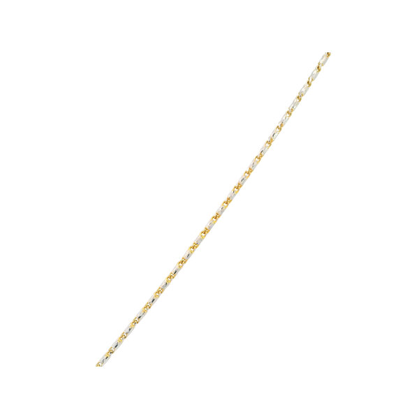 14K Yellow and White Gold Estate .58ct MQ Diamond .06ct Sapphire East To West Necklace 18"