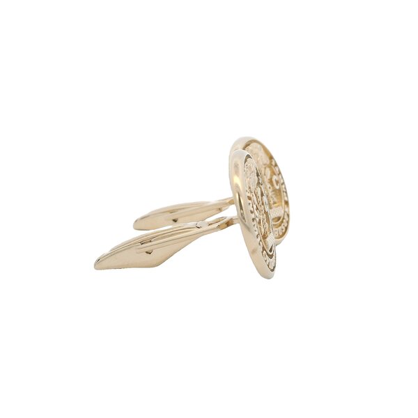 Sterling Silver/ Gold Plated Textured Citadel Button Cufflinks