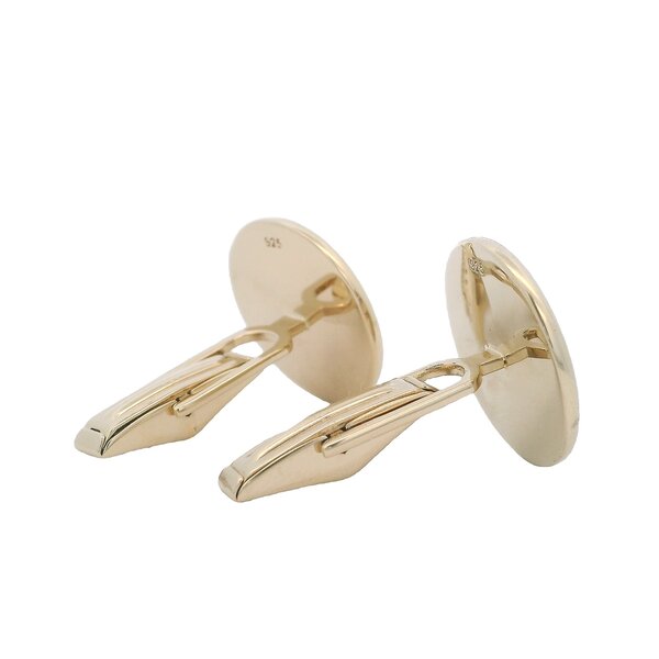 Sterling Silver/ Gold Plated Textured Citadel Button Cufflinks