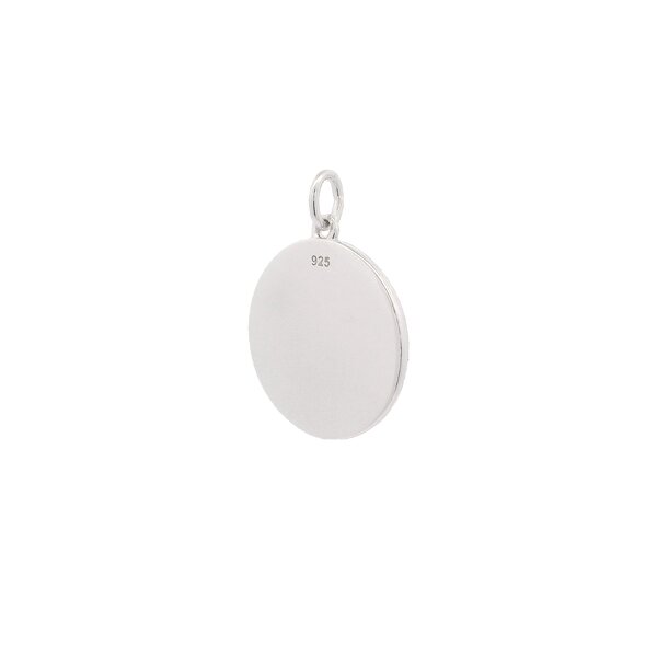 Sterling Silver Textured Citadel Button Pendant
