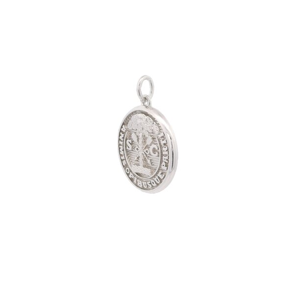 Sterling Silver Textured Citadel Button Pendant
