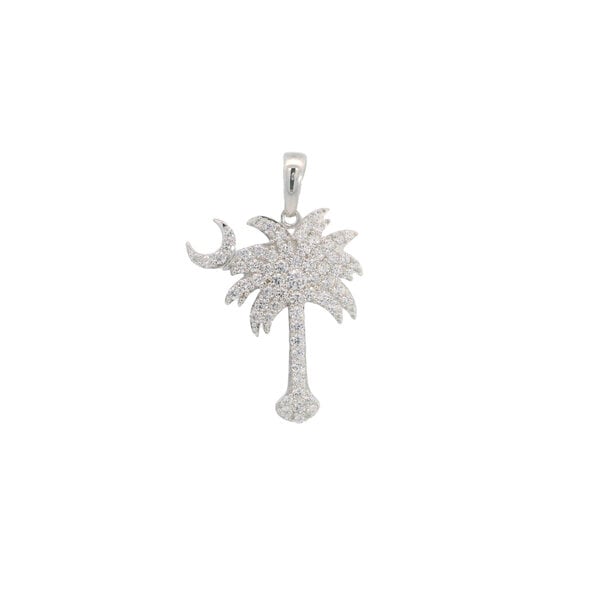 Sterling Silver GC Original Palmetto & Moon Pendant