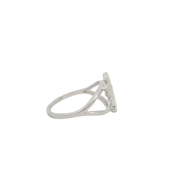 Sterling Silver CZ Palmetto Split Shank Ring