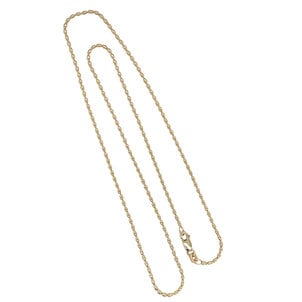 14KY Polished 1.5mm Rice Bead Necklace