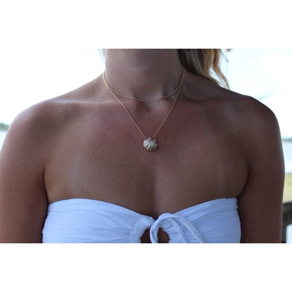 14K Yellow Gold Polished 1.5mm Rice Bead Necklace