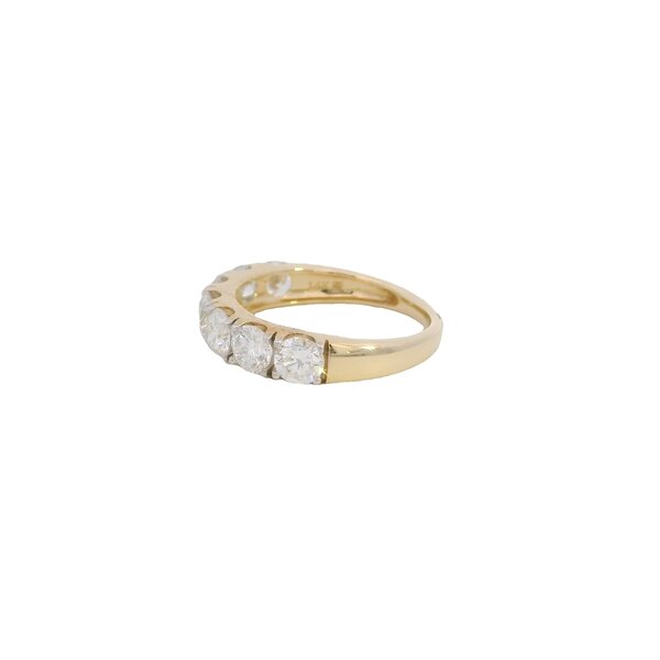 14K Yellow Gold 2ct Lab Grown Round Diamond Band Size 7