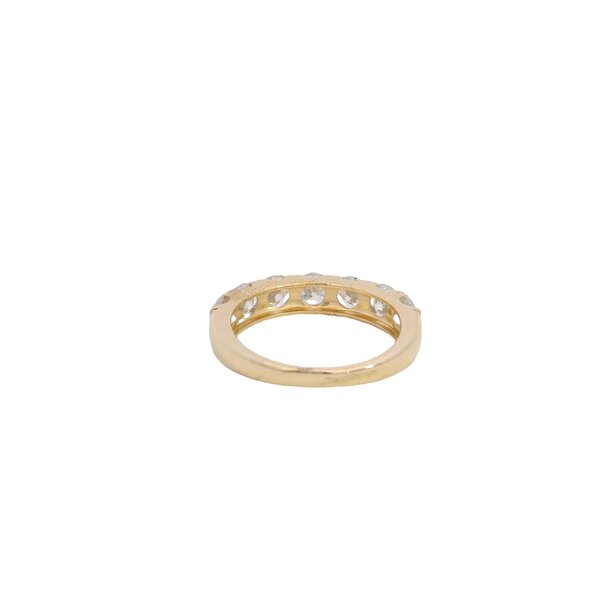 14K Yellow Gold 2ct Lab Grown Round Diamond Band Size 7
