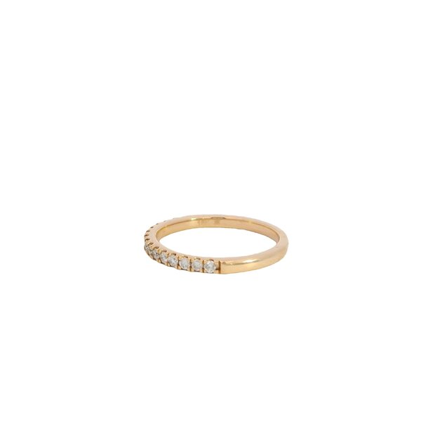 18K Rose Gold .28ct Diamond 2mm Band Size 7
