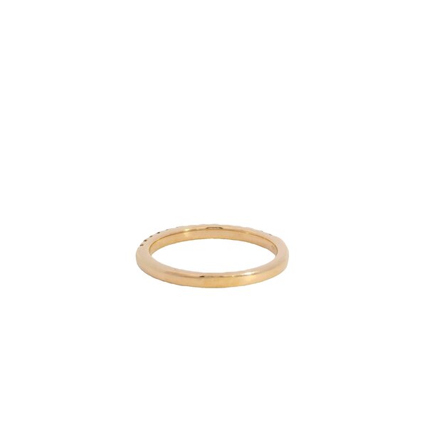18K Rose Gold .28ct Diamond 2mm Band Size 7