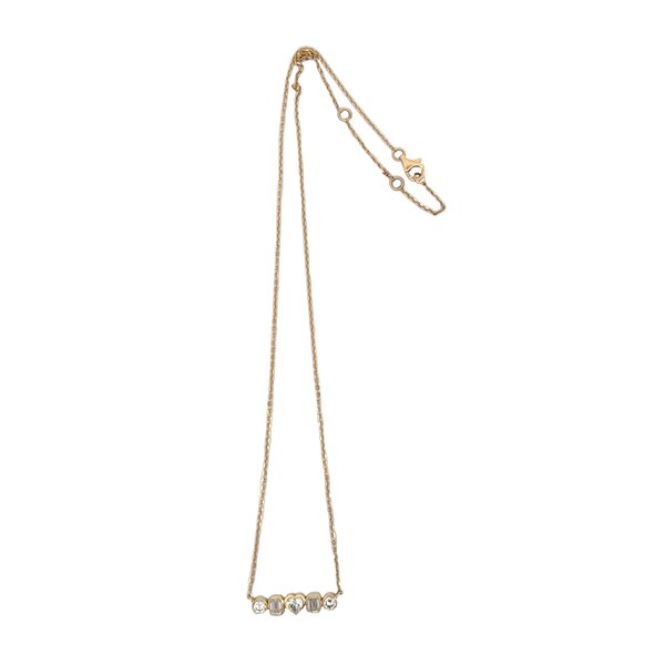 14K Yellow Gold 1.22ct Mixed Fancy Lab Grown Diamond Necklace 16"-17"-18"
