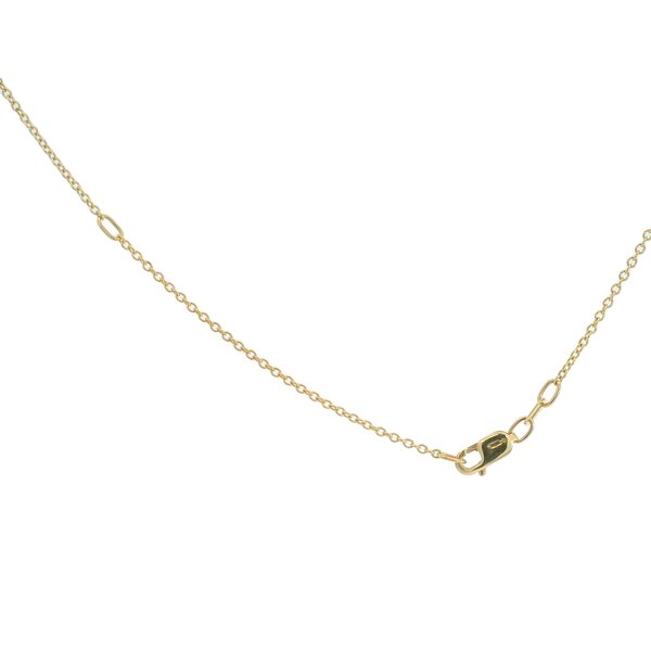 14K Yellow Gold .27ct Emerald Cut Lab Grown Diamond Necklace 16"18" Adjustable