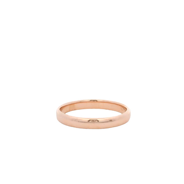 14K Rose Gold 3mm Polished Band Size 9.25