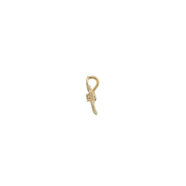 14K Yellow Gold Gold Creations Original .07ct Lab Diamond Brushed Yellow Jessamine Pendant Small