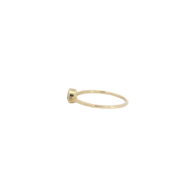 10K Yellow .35ct Bezel Set Citrine Ring Size 6.75