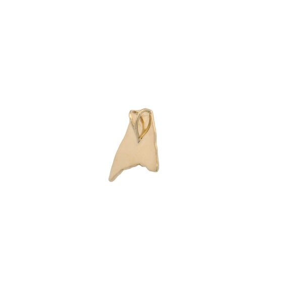 14K Yellow Gold Gold Creations Original Diamond Cut Enamel Redfish Tail Pendant Large