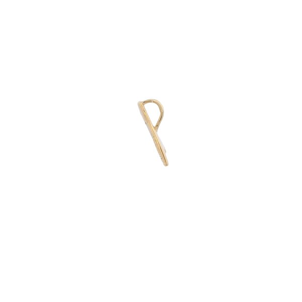 14K Yellow Gold Gold Creations Original Diamond Cut Enamel Redfish Tail Pendant Small