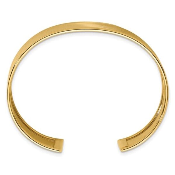 14K Yellow Gold  19mm Polished Cuff