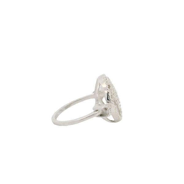 Sterling Silver CZ Palmetto with Moons Ring
