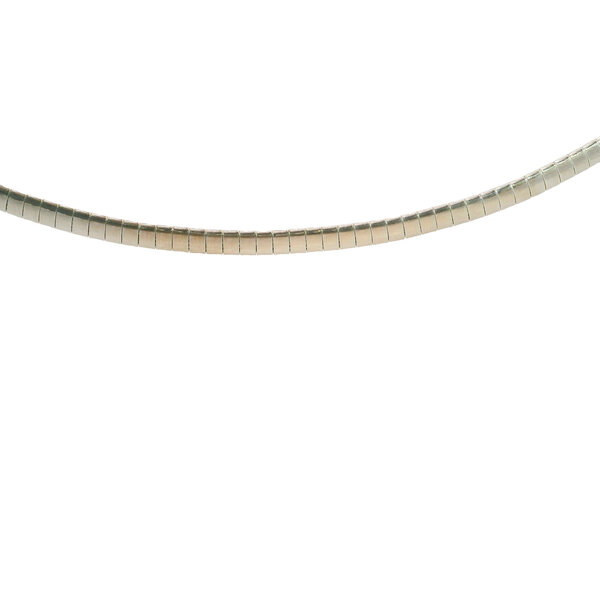 Sterling Silver 4mm Omega Chain 18"