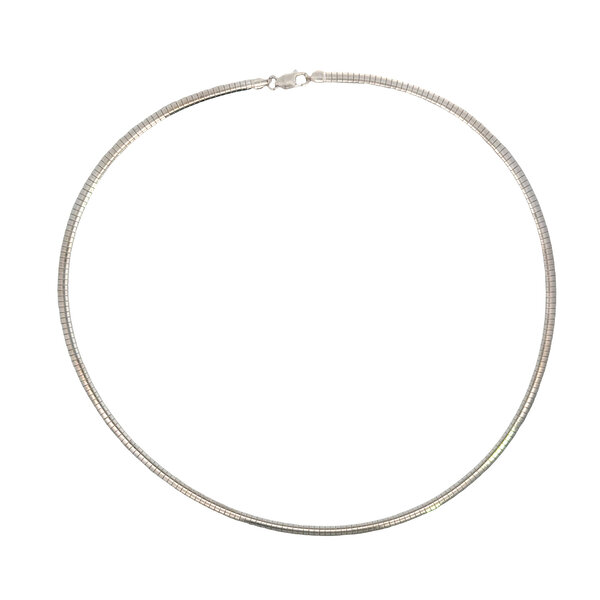 Sterling Silver 3mm Omega Chain 18"