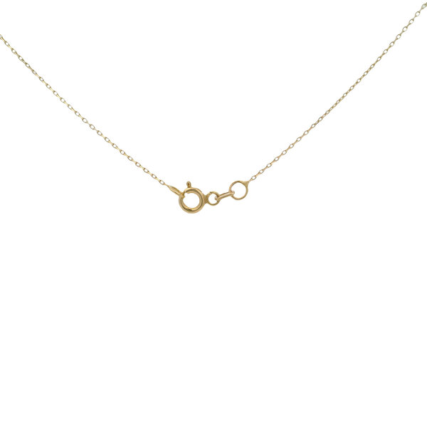 14K Yellow Gold Dragonfly Necklace with CZ 16"