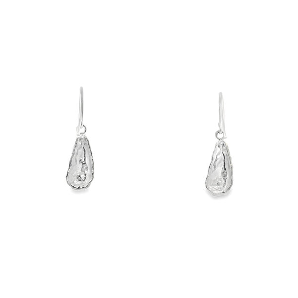 Sterling Silver Small Gold Creations Original Oyster Dangle Earrings