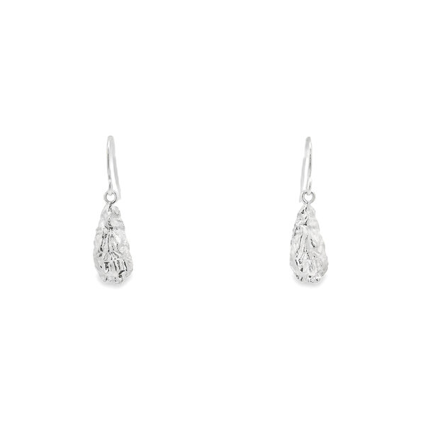 Sterling Silver Small Gold Creations Original Oyster Dangle Earrings