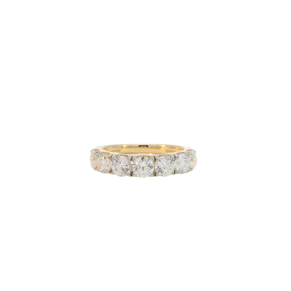 14K Yellow Gold 2ct Lab Grown Round Diamond Band Size 7