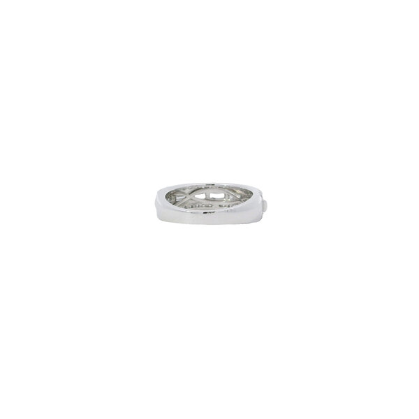 14K White Gold 1ct Lab Grown Diamond Triple Row Band Size 7.25