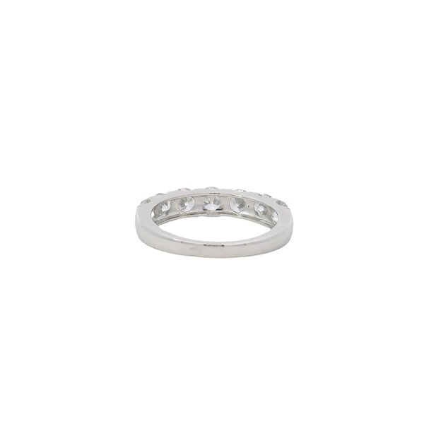 14K White 2ct Lab Grown Round Diamond Band Size 7