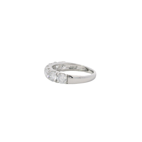 14K White 2ct Lab Grown Round Diamond Band Size 7