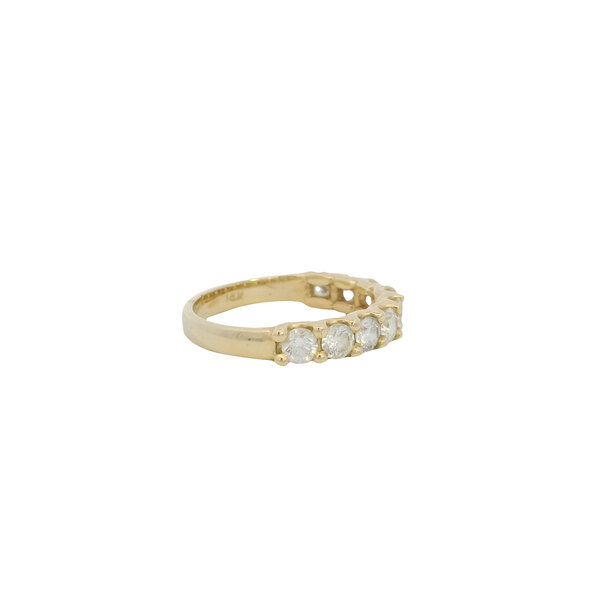 14KY Gold Creations U-Prong 1.20ct Diamond Band Size 7