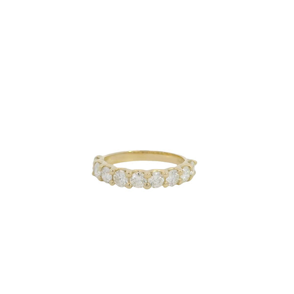14K Yellow Gold Gold Creations U-Prong 1.49ct Diamond Band Size 7