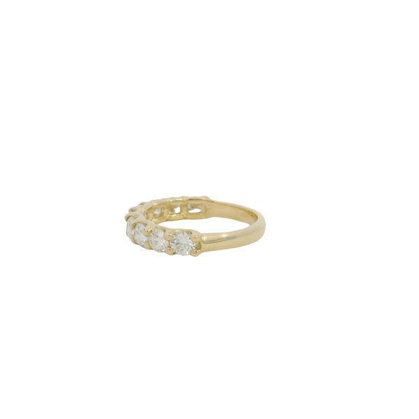 14K Yellow Gold Gold Creations U-Prong 1.49ct Diamond Band Size 7