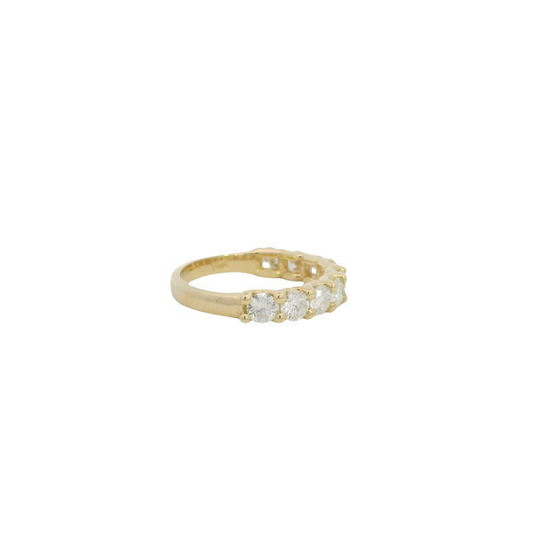 14K Yellow Gold Gold Creations U-Prong 1.49ct Diamond Band Size 7