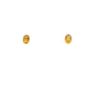14KY 2.20ct Oval Citrine Post Earrings