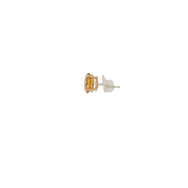 14K Yellow Gold 2.20ct Oval Citrine Post Earrings