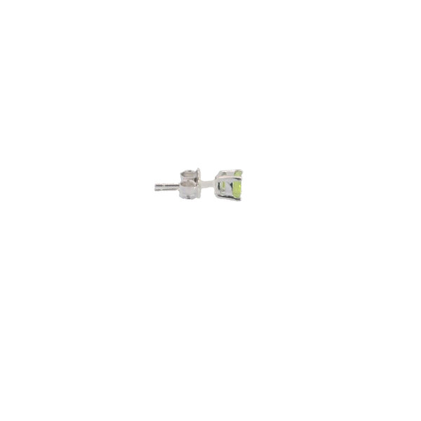 Sterling Silver .95ct Round Peridot Post Earrings