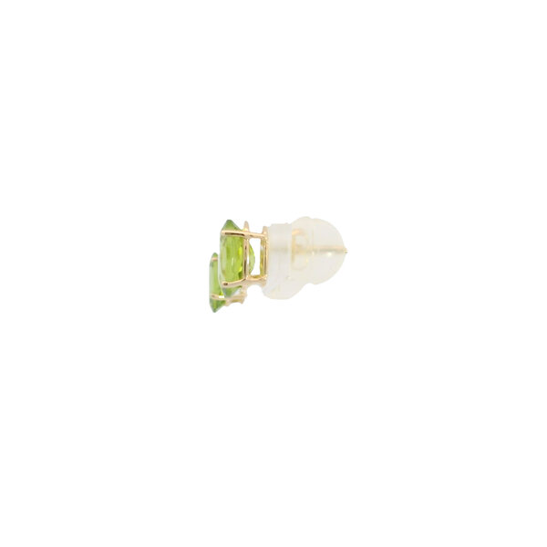 14K Yellow Gold 3.75ct Oval Peridot Post Earrings
