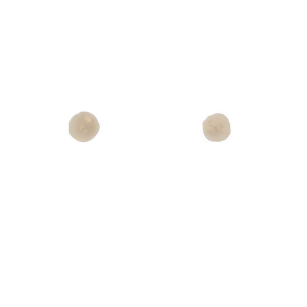 14K Yellow Gold 12-13mm White Freshwater Button Pearl Post Earrings