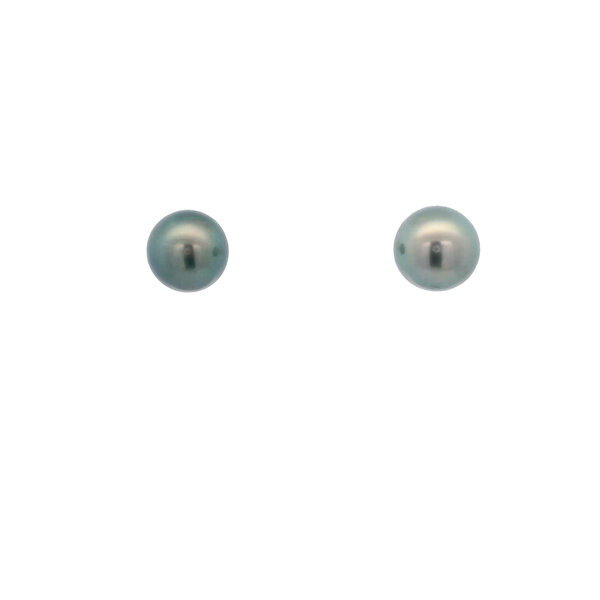 14K Yellow Gold 11-12mm Tahitian Pearl Post Earrings