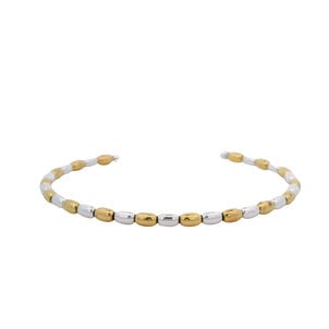 GF/SS Alt Medium Rice Bead Cuff
