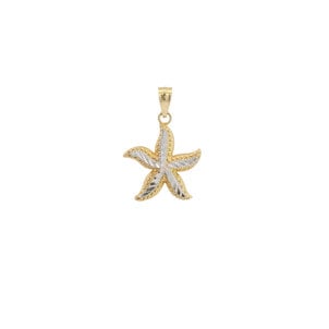 14KYW D/C Med Starfish Pendant
