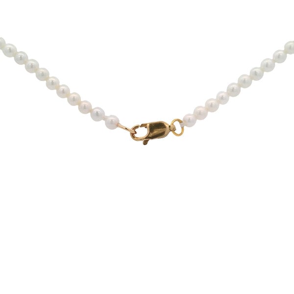 Gold Filled 3mm Freshwater Pearl Necklace 18"